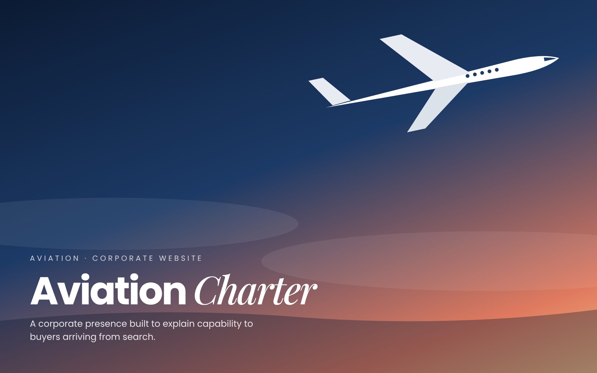 Aviation Charter Website website and project by Ananta Business Services